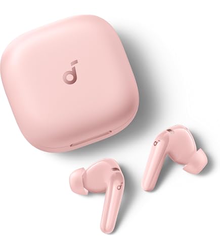 Anker Soundcore Liberty 4 NC Bluetooth Headphones Pastel Pink uniq